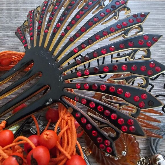 Vintage Accessories Lot Barrettes Combs Pins Slide Clip Retro Mixed Jewelry - Picture 4 of 6